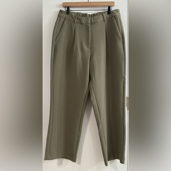 Old Navy Khaki Wide-Leg Trousers Petite Large - Picture 1 of 3
